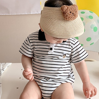 Áo liền quần cho bé sơ sinh sọc mùa hè Onesie - Bộ áo liền quần ngắn tay cho bé trai và bé gái Phù hợp cho trẻ sơ sinh (0-24 tháng)