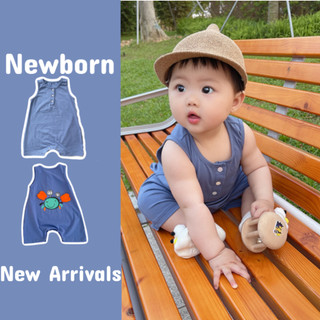 Bộ áo liền quần sơ sinh Bộ đồ liền quần trẻ sơ sinh in hình cua Bộ áo liền quần mùa hè cho bé sơ sinh - Onesie ngắn tay cho bé trai và bé gái (0-24 tháng)