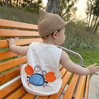 Áo liền quần Onesie Boy Girl in hình cua dễ thương cho bé sơ sinh - Áo liền quần ngắn tay cho bé trai và bé gái Bộ đồ liền quần trẻ sơ sinh (0-24 tháng)