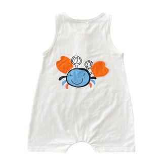 Áo liền quần Onesie Boy Girl in hình cua dễ thương cho bé sơ sinh - Áo liền quần ngắn tay cho bé trai và bé gái Bộ đồ liền quần trẻ sơ sinh (0-24 tháng)
