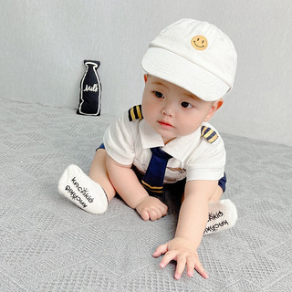 Bộ áo liền quần mùa hè cho bé sơ sinh - Bộ đồ liền thân ngắn tay cho bé trai (0-24 tháng)