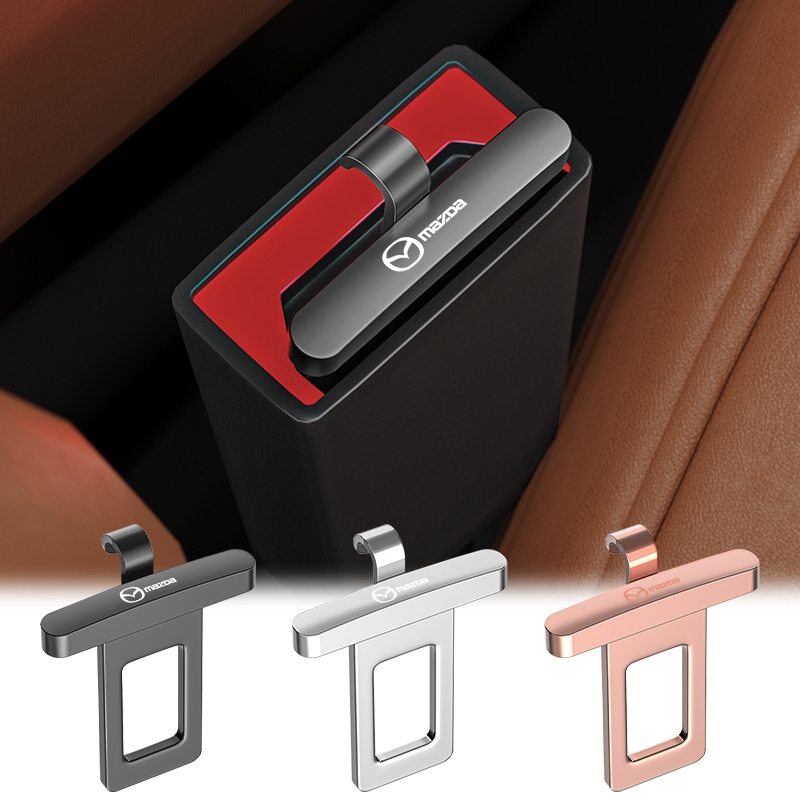 1 Cái / 2 Chiếc Ẩn Dây An Toàn Xe Ô Tô Khóa Kim Loại Dây An Toàn Chốt Kẹp Có Móc Cong Cho Xe Mazda 2 3 5 6 2017 CX-4 CX-5 CX-7 CX-9 CX-3 CX-5
