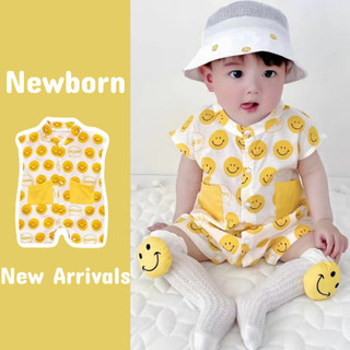 Bộ đồ liền quần trẻ sơ sinh cho bé trai bé gái Bộ áo liền quần mùa hè - Onesie ngắn tay cho bé trai và bé gái (0-24 tháng)