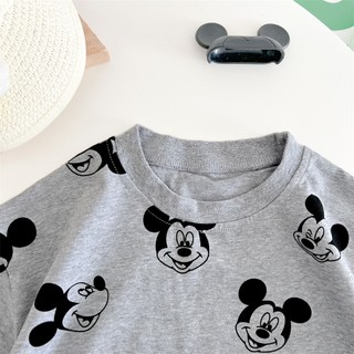 Áo liền quần mùa hè Mickey cho bé sơ sinh - Bộ đồ liền thân ngắn tay cho bé trai và bé gái Bộ đồ liền quần trẻ sơ sinh (0-24 tháng)
