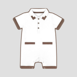 Bộ áo liền quần bé trai sơ sinh Áo liền quần phong cách quý phái - Onesie ngắn tay mùa hè cho bé trai và bé gái Bộ đồ liền thân trẻ sơ sinh (0-24 tháng)