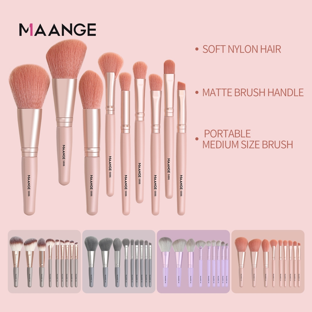 Ảnh MAANGE Bộ 9 Cọ Makeup Chuyên Nghiệp Kèm Bao Đựng 5886 4