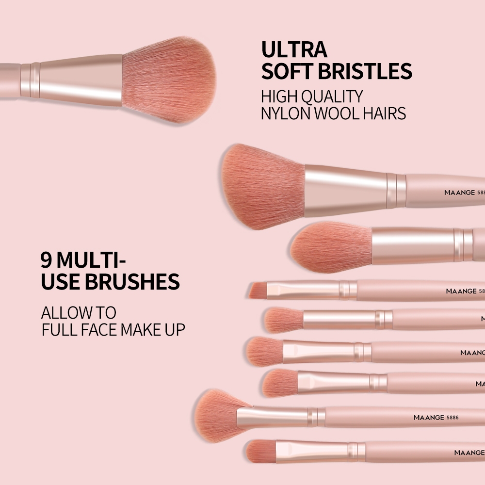 Ảnh MAANGE Bộ 9 Cọ Makeup Chuyên Nghiệp Kèm Bao Đựng 5886 3