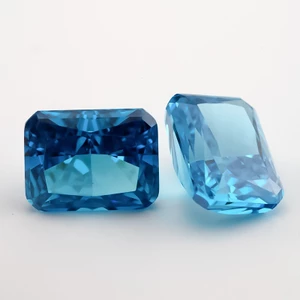 5 Chiếc Tam Giác Radiant Nghiền Đá Cắt Tổng Hợp Cubic Zirconia 6x8mm ~ 8x10mm Rời CZ Đá Trang Sức DIY