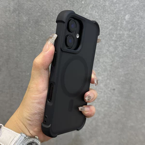 Ốp điện thoại từ tính chống rơi bốn góc cho iPhone 11 12 13 14 15 16 Pro Max 14 / 15 / 16 Plus Vỏ bảo vệ mặt sau cứng chống rơi bốn góc