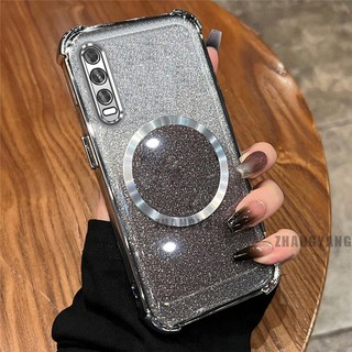 Ốp lưng cho vivo y20 y20s y12s y20i y12a Bột lấp lánh bốn góc mạ điện chống rơi vỏ điện thoại thẩm mỹ vòng hút từ tính thiết kế mới Vỏ mềm TPU