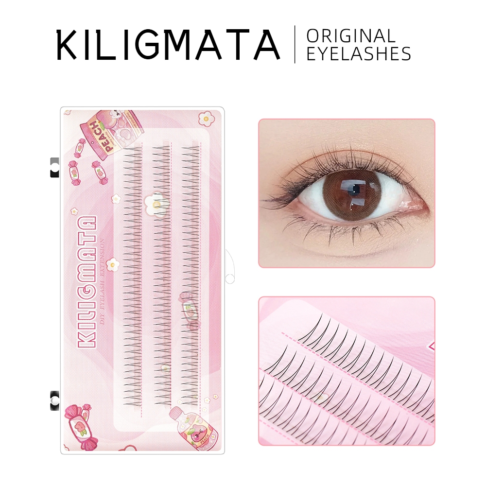KILIGMATA Cong Tự Nhiên ，Mi giả tách sợi siêu mảnh và tự nhiên (dùng cho mi dưới), mi tách sợi tặng kèm keo