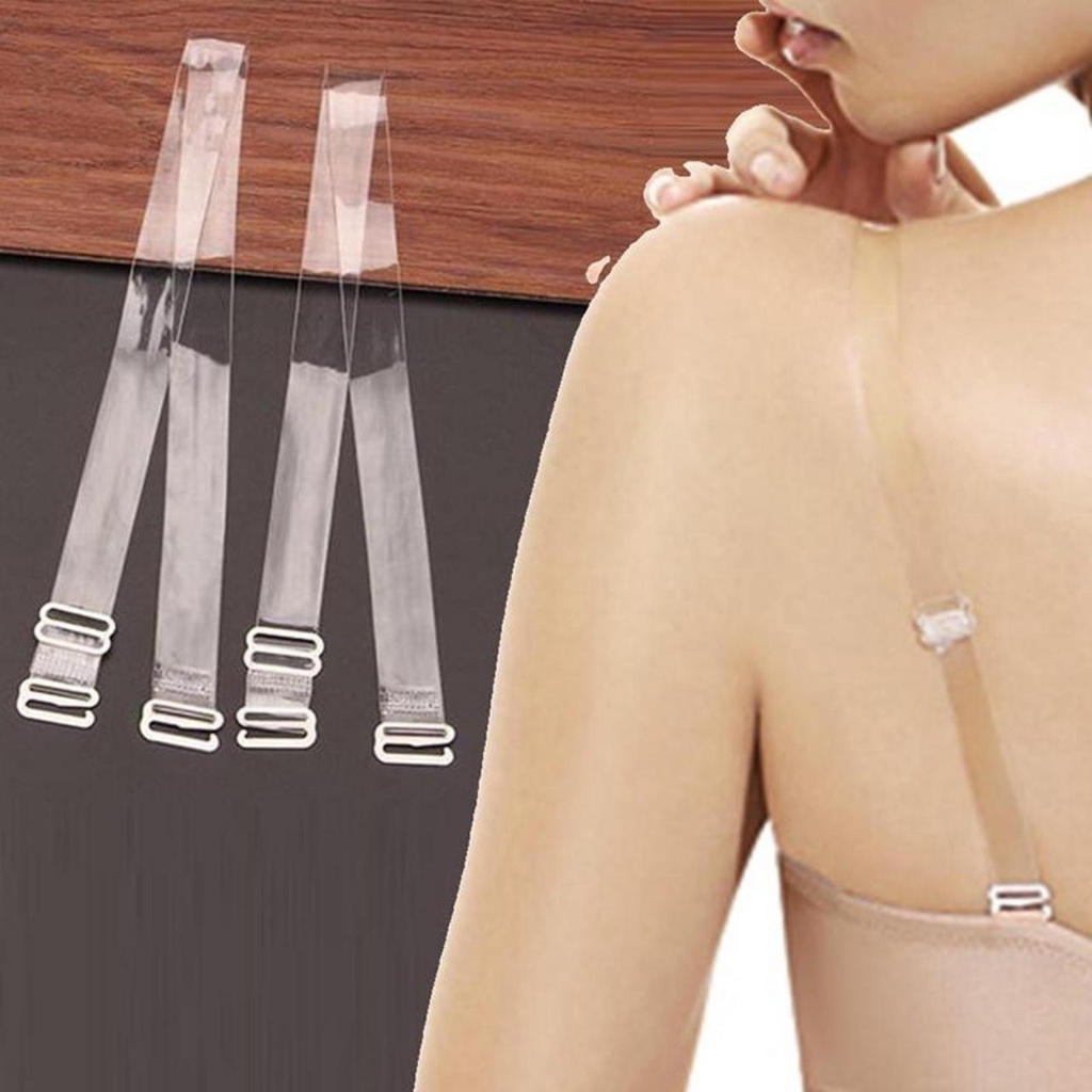 ☄️starryshop☄️set 2 dây áo ngực trong suốt, Dây Áo Lót Siêu Dai 1 Cặp (2 cái)