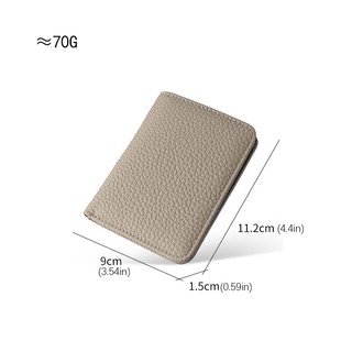 R RFID Chặn Phong Cách Mới Ví Da Thật Nữ Gấp Thẻ Lớp Đầu Tiên Da Bò Ví Đựng Tiền Xu