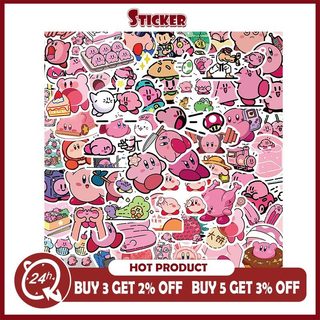 65 CÁI Kirby Trò Chơi Hoạt Hình Dễ Thương Miếng Dán Trang Trí Laptop Notebook Miếng Dán Chống Thấm Nước Trẻ Em