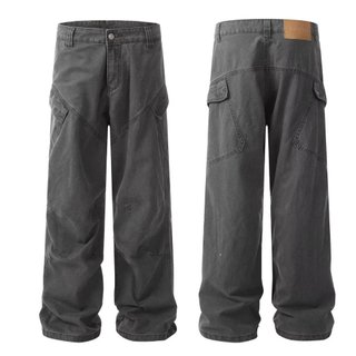 GKSSS quần jean nam Vải denim phong cách trung tính dáng rộng phong cách retro Mỹ giản dị