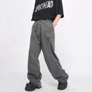 GKSSS quần jean nam Vải denim phong cách trung tính dáng rộng phong cách retro Mỹ giản dị