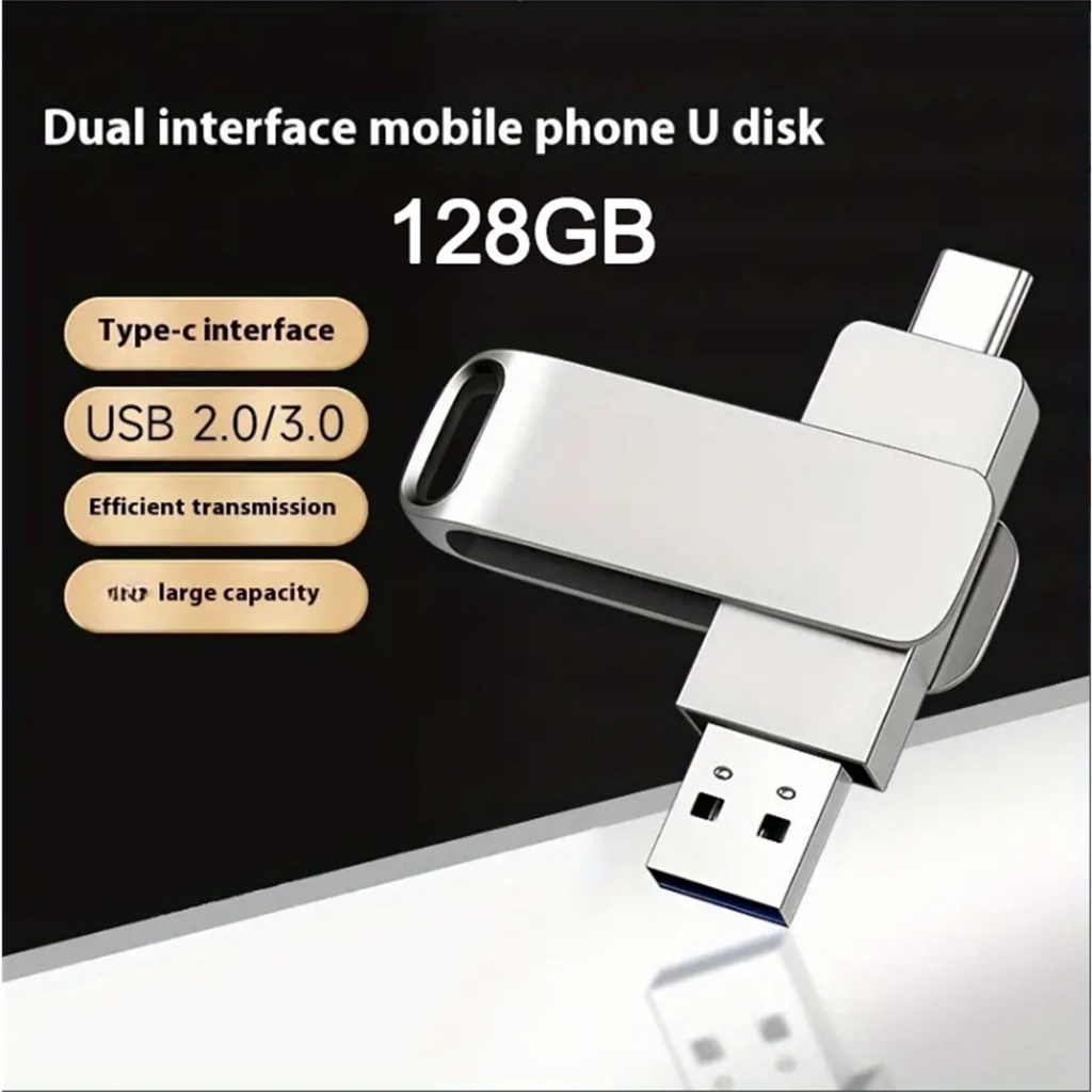 Ổ đĩa Flash 2 trong 1 tốc độ cao 128GB, USB / Type-C Photo Memory Stick ...