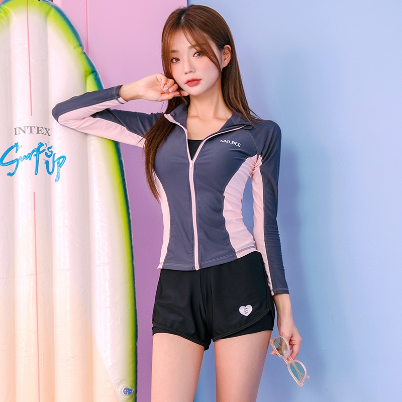 Sailbee Nữ Chống Nắng UV Tay Dài Rash Guard Wetsuit Đồ Bơi Top N244 | BigBuy360 - bigbuy360.vn