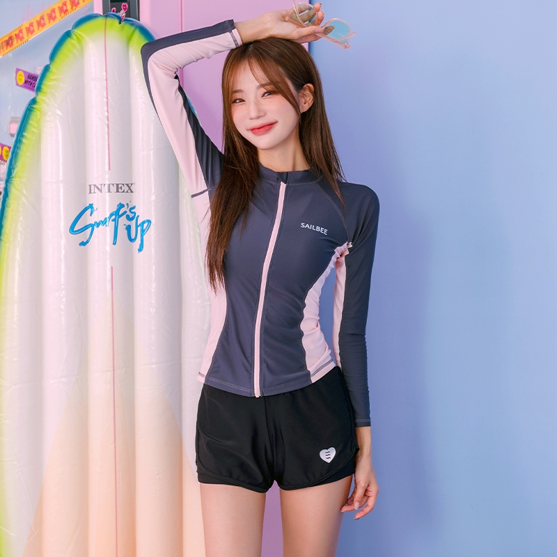Sailbee Nữ Chống Nắng UV Tay Dài Rash Guard Wetsuit Đồ Bơi Top N244 | BigBuy360 - bigbuy360.vn