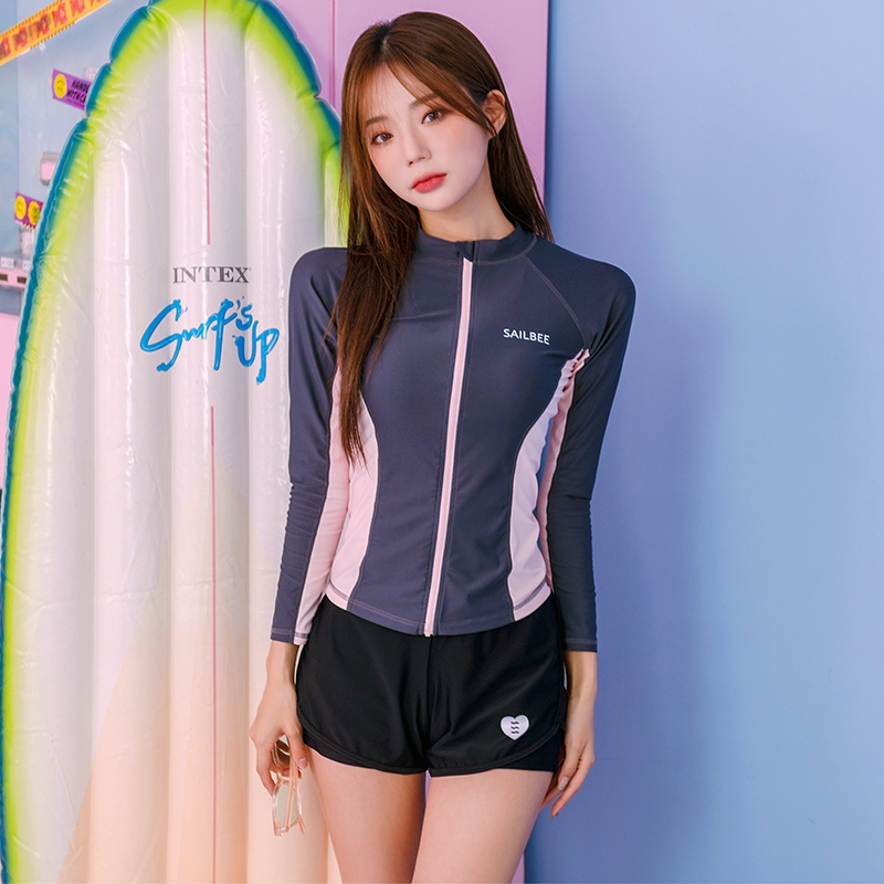 Sailbee Nữ Chống Nắng UV Tay Dài Rash Guard Wetsuit Đồ Bơi Top N244 | BigBuy360 - bigbuy360.vn
