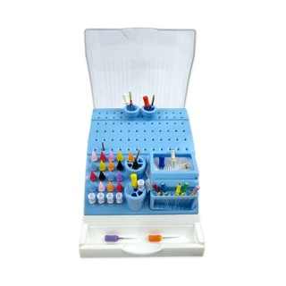 1 Cái Nha Khoa Nhựa Bur Box Odontologia Khối Giữ Hộp Khử Trùng Nồi Hấp Khử Trùng Hộp Đựng Mũi Khoan Tổ Chức