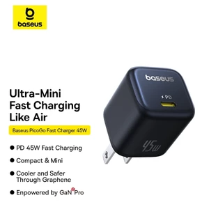 Baseus 45W US USB Type C Sạc Di Động PicoGo GaN Sạc Nhanh 1C PD Sạc Nhanh