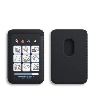 Giá đỡ thẻ ví họa tiết chó con kiểu Hàn Quốc cho iPhone 15pro 15promax 14 14promax 14 Pro 16 16plus 16 Pro Max