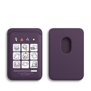 Giá đỡ thẻ ví họa tiết chó con kiểu Hàn Quốc cho iPhone 15pro 15promax 14 14promax 14 Pro 16 16plus 16 Pro Max