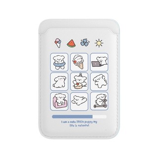 Giá đỡ thẻ ví họa tiết chó con kiểu Hàn Quốc cho iPhone 15pro 15promax 14 14promax 14 Pro 16 16plus 16 Pro Max