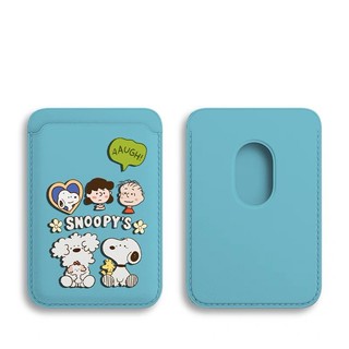 Phim hoạt hình Snoopy và những người bạn của mình đựng thẻ ví họa tiết cho iPhone 15pro 15promax 14 14promax 14 Pro 16 16plus 16 Pro Max giá đỡ thẻ da