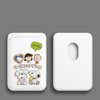 Phim hoạt hình Snoopy và những người bạn của mình đựng thẻ ví họa tiết cho iPhone 15pro 15promax 14 14promax 14 Pro 16 16plus 16 Pro Max giá đỡ thẻ da