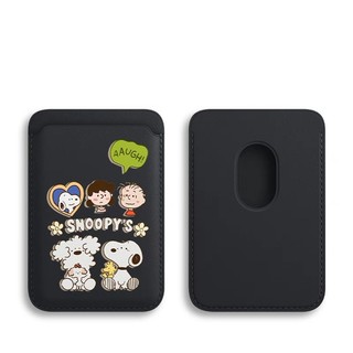 Phim hoạt hình Snoopy và những người bạn của mình đựng thẻ ví họa tiết cho iPhone 15pro 15promax 14 14promax 14 Pro 16 16plus 16 Pro Max giá đỡ thẻ da