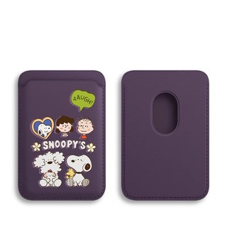 Phim hoạt hình Snoopy và những người bạn của mình đựng thẻ ví họa tiết cho iPhone 15pro 15promax 14 14promax 14 Pro 16 16plus 16 Pro Max giá đỡ thẻ da