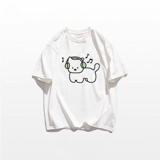 [100% Cotton Tee] Áo thun ngắn tay Oversize Nữ Baggy Loose Top Nữ Độc đáo Ootd 2025 Lives