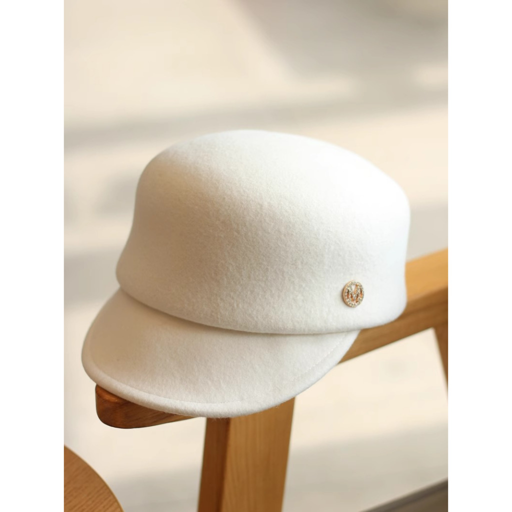 Have u desgin Thu Đông Đơn Giản Thanh Lịch Top Mũ Nữ Len Kim Cương Giả Mũ Anh Retro Tất Cả Trận Đấu Beret Phiên Bản Hàn Quốc Hợp Thời Trang
