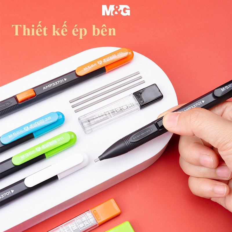 Bút Chì Cơ 2B M&G Bút Chì Kim Khí Có Kèm Gôm Bút Chì Kỳ Thi Tiện Lợi Cho Học Sinh Thi Thẻ 1 Cái