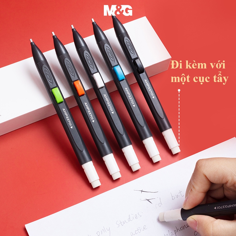 Bút Chì Cơ 2B M&G Bút Chì Kim Khí Có Kèm Gôm Bút Chì Kỳ Thi Tiện Lợi Cho Học Sinh Thi Thẻ 1 Cái
