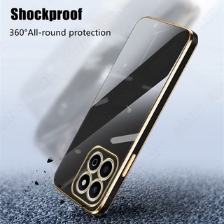 Ốp Điện Thoại Cho Honor X7C Thẳng Mạ Điện Cạnh Vỏ Silicon Mềm Bảo Vệ Toàn Diện Sang Trọng Ốp Lưng SYD01