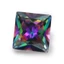 3x3 ~ 12x12mm Công Chúa Vuông Cắt Mạ Màu Đá Cubic Zirconia Rời Multiolor CZ Đá Quý Tổng Hợp Cho Trang Sức DIY