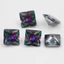 3x3 ~ 12x12mm Công Chúa Vuông Cắt Mạ Màu Đá Cubic Zirconia Rời Multiolor CZ Đá Quý Tổng Hợp Cho Trang Sức DIY