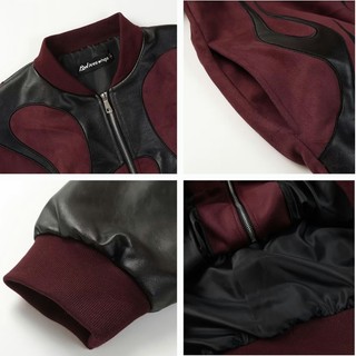 Áo khoác bóng chày nam GKSSS đường phố cao cấp tương phản áo khoác bomber cổ điển dáng rộng hàng đầu