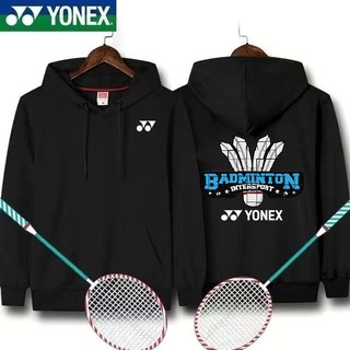 Áo sơ mi cầu lông YONEX mới, áo hoodie tennis, quần áo thể thao dài tay thoáng khí và thoải mái dành cho nam và nữ