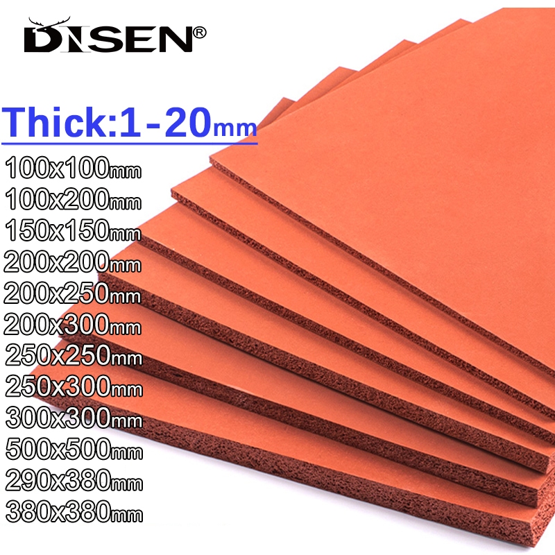 Miếng đệm silicon màu đỏ xốp mềm Tấm xốp ép thảm Máy ép tấm lót chịu nhiệt độ cao