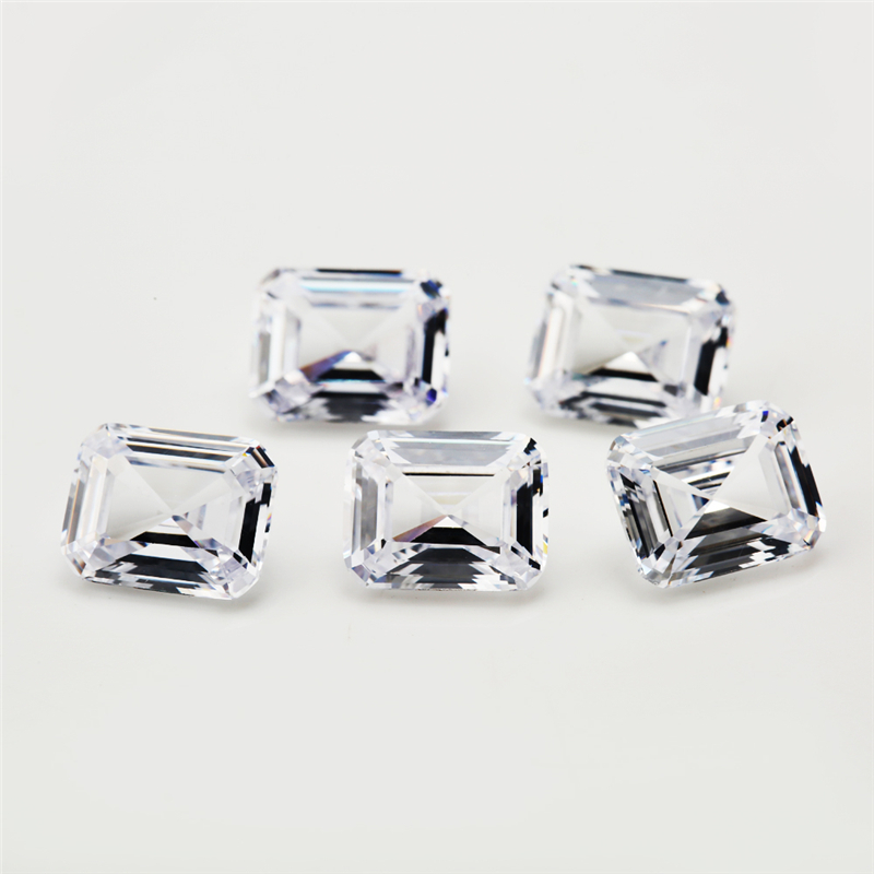 20 Đá cắt trắng hình tam giác cubic zirconia 4x6 ~ 9x11mm chất lượng 5A, phù hợp DIY trang sức