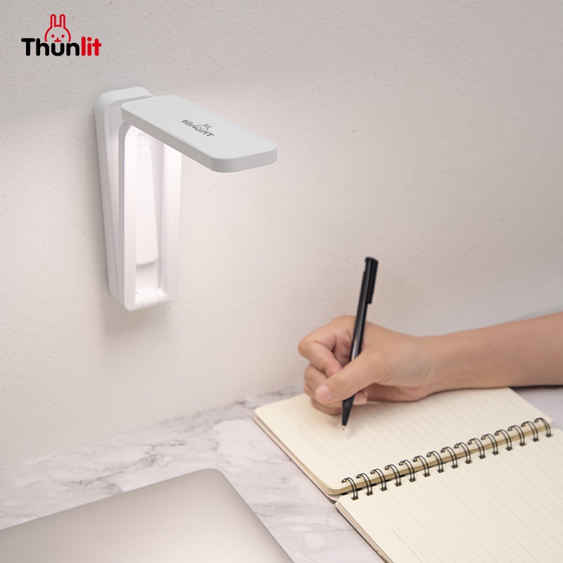 Ảnh Đèn đọc sách gấp Thunlit 2000mAh có thể sạc lại, đèn đọc sách cầm tay có thể gập lại, đèn đọc sách có thể điều chỉnh độ sáng với 3 nhiệt độ màu 2