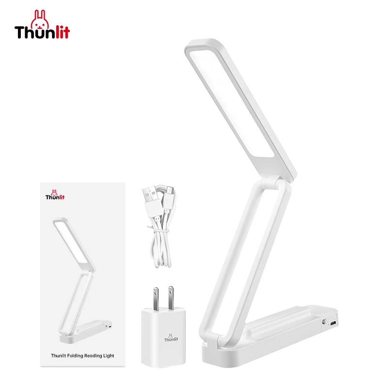 Ảnh Đèn đọc sách gấp Thunlit 2000mAh có thể sạc lại, đèn đọc sách cầm tay có thể gập lại, đèn đọc sách có thể điều chỉnh độ sáng với 3 nhiệt độ màu 1