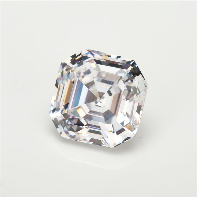 Đá Cubic Zirconia dạng vuông Asscher cắt kích thước từ 3x3 đến 10x10mm, chất lượng cao để làm đồ trang sức