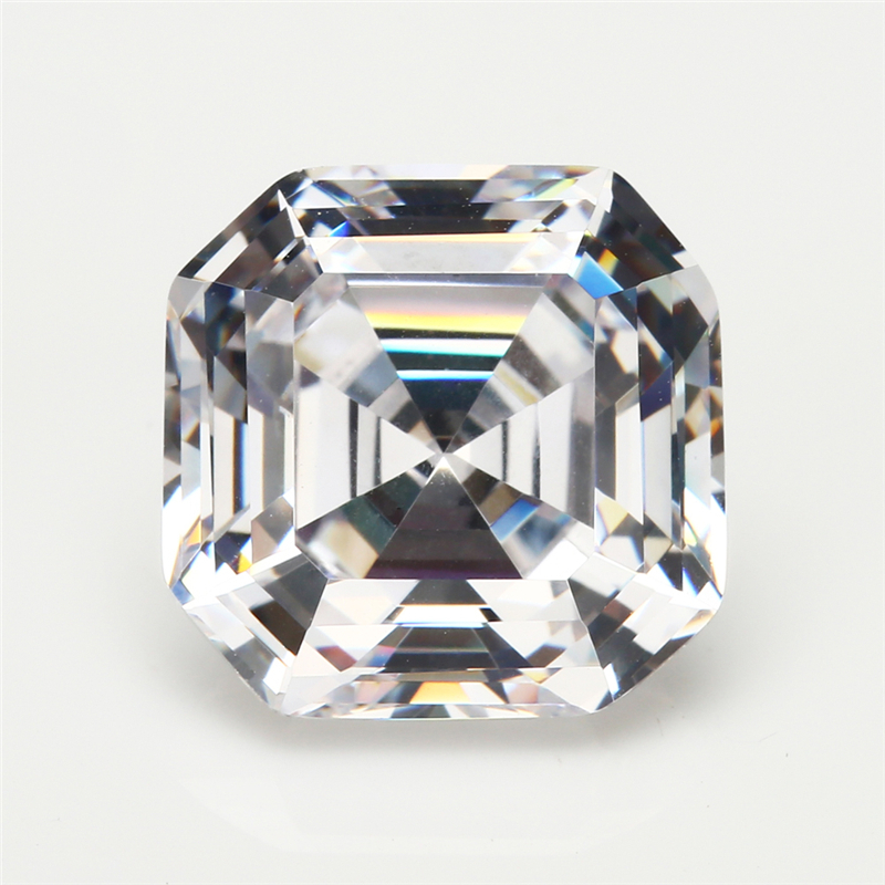 Đá Cubic Zirconia dạng vuông Asscher cắt kích thước từ 3x3 đến 10x10mm, chất lượng cao để làm đồ trang sức