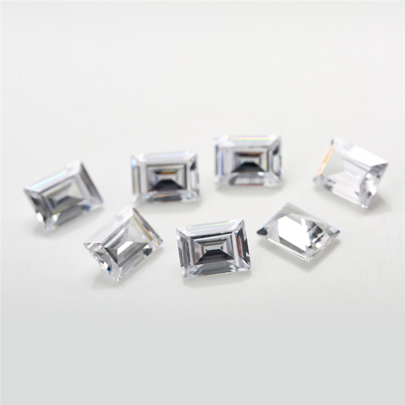 Đá hình chữ nhật baguette CZ kích thước từ 3x5mm đến 7x9mm - 20 viên để làm trang sức