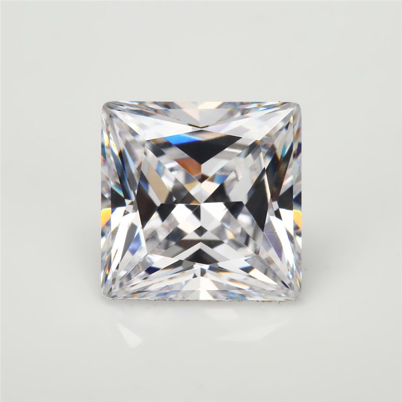 Bộ 50 20 Chiếc 10 Chiếc Vuông Công Chúa Cắt Trắng Cubic Zirconia Đá Quý Tổng Hợp Kích Thước 1.5x1.5 ~ 10x10mm 5A Rời CZ Đá Để Làm Đồ Trang Sức